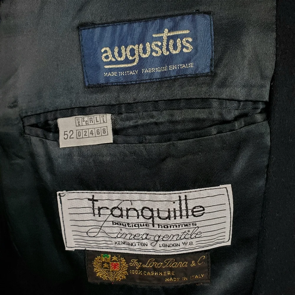 Ing. Loro Piana & C. Black Cashmere Trench Over Coat Duster 52 42 Made in Italy - Picture 4 of 7